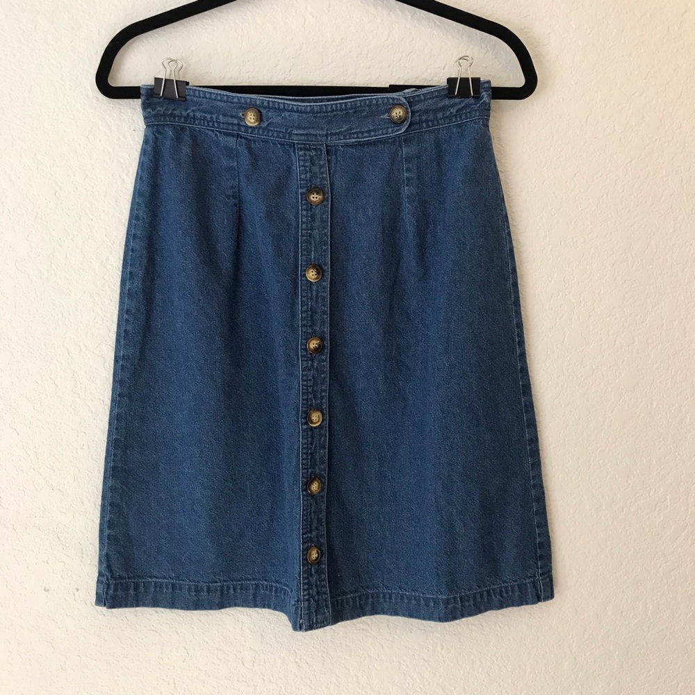 Vintage Denim Skirt with buttons